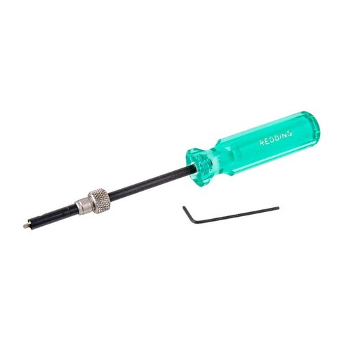 Redding's Universal Flash Hole Deburring Tool ensures precise cutting depth and chip relief for all calibers from .22 to .338, enhancing ignition reliability.