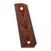 Cocobolo Checkered Cross Cannon grip panels enhance your Springfield 1911 with a stylish look and a beveled Mag Well for seamless integration.
