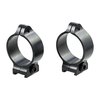 Talley FIXED SCOPE RINGS offer low-profile, durable steel with satin blue finish, perfect for 30mm tubes, ensuring secure and permanent scope mounting.