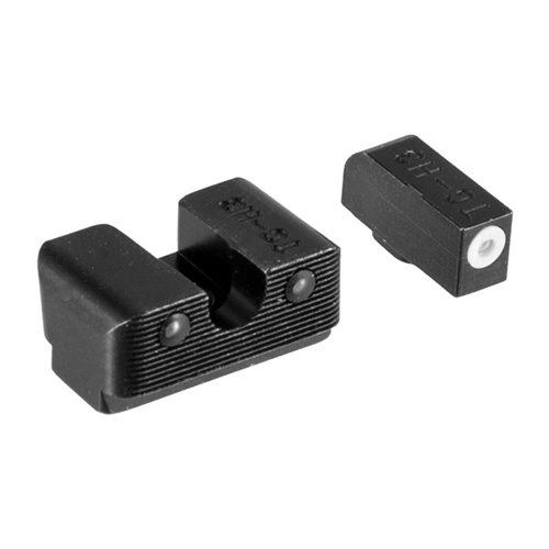 TRUGLO's Tritium Night Sight Set for Glock offers maximum brightness with Swiss tritium, snag-free design, and durable Fortress Finish for reliable visibility.
