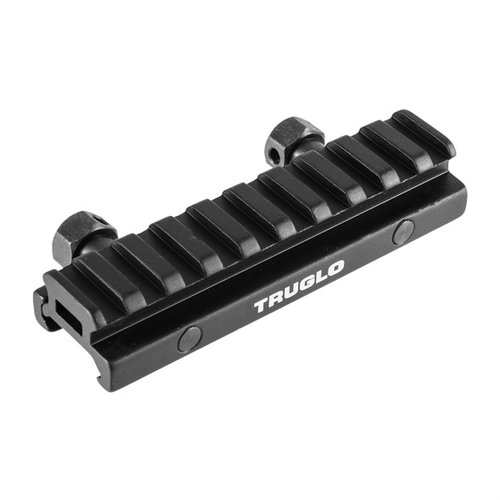 TruGlo's ½” Picatinny riser mount elevates your optics for optimal eye alignment, made from durable CNC-machined aluminum, perfect for AR-15 Flattops.