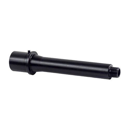 AR-15 9mm barrel, 4.5" long, made from 4150 Chrome Moly Vanadium steel, QPQ finish, blowback system, compatible with Colt and Glock builds, threaded 1/2x28.