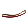 VSM 36 grit sanding belts, 1" x 42", designed for Raytech drums, feature durable resin bonded aluminum oxide for extended life and superior performance.
