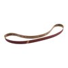 VSM 80 grit sanding belts, 1" x 42", designed for Raytech drums, feature durable Compact Grain technology for extended life and superior finishes.