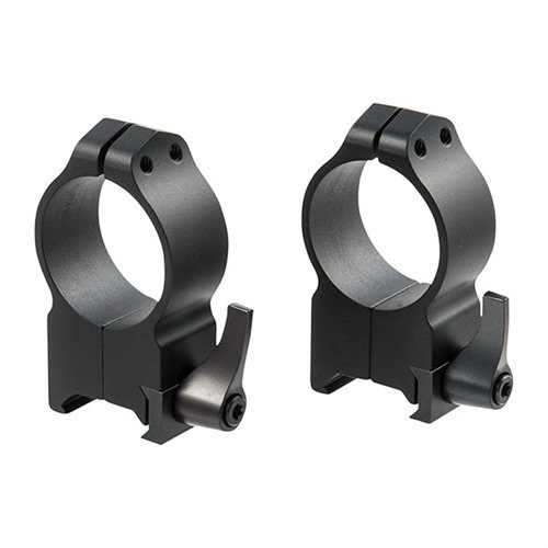 Maxima QD Rings offer durable, all-steel construction with adjustable levers, ensuring zero retention and a secure fit on Weaver-style bases.