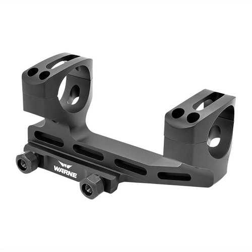 Warne X-SKEL MSR mount offers 1.9" height, 1" forward cantilever for optimal eye relief, lightweight design, and robust steel inserts for durability.