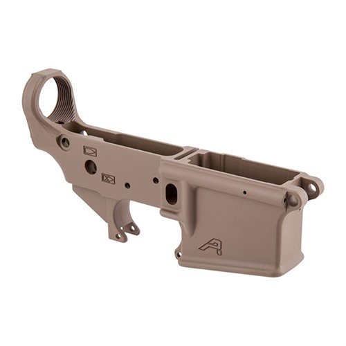 Aero Precision's Gen 2 Stripped Lower Receiver for AR15 offers mil-spec quality, an upper tension screw for a snug fit, and an increased magwell flare for easy magazine insertion.