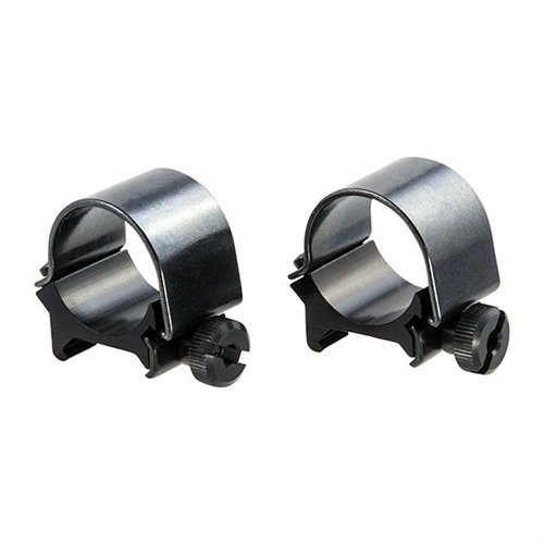 Weaver's TOP MOUNT RINGS in Satin Blue offer durable aluminum and steel construction, various heights for optimal scope fit, and a stylish finish.