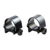Weaver's TOP MOUNT RINGS in Satin Blue offer durable aluminum and steel construction, various heights for optimal scope fit, and a stylish finish.