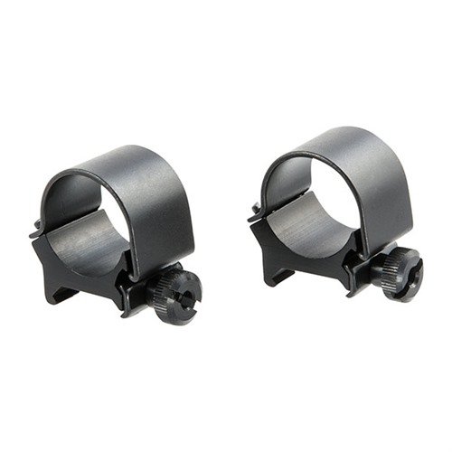 Discover Weaver's 1" Medium Top Mount Rings in Matte Blue, designed for optimal scope height and stability with aluminum and steel construction.