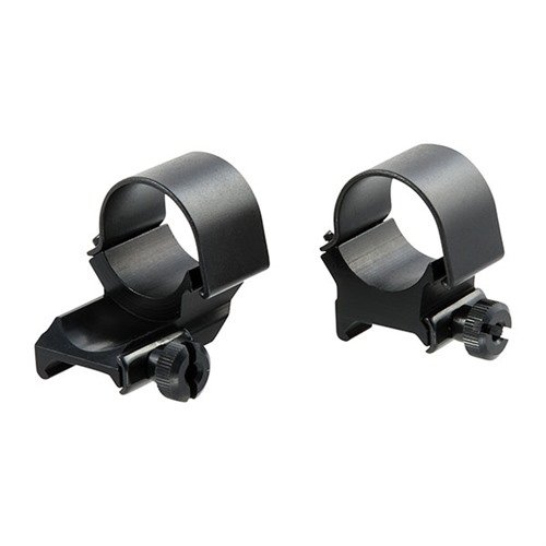 TOP MOUNT EXTENSION RINGS in matte blue allow for adjustable eye relief by 3⁄4". Available in 1" and 30mm diameters, sold in pairs for versatile mounting.