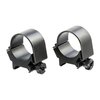 WEAVER's TOP MOUNT RINGS in 30mm offer a durable aluminum and steel construction, available in Matte Blue or brushed Stainless, for reliable scope mounting.