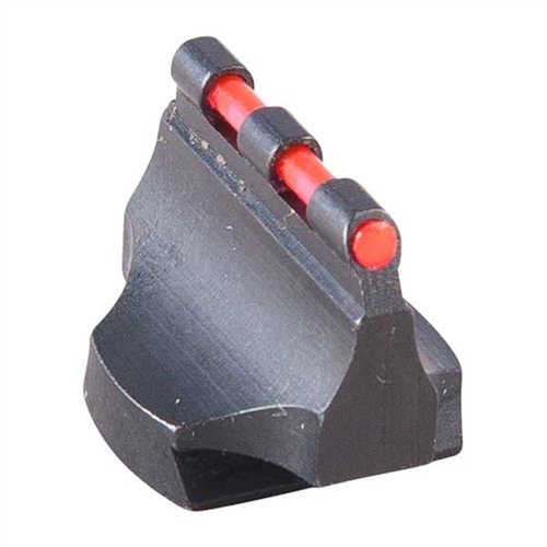 RIFLE FIBER OPTIC 500W FRONT SIGHT offers easy installation, superb visibility in all light conditions, and durable blued steel with a bright red fiber optic insert.
