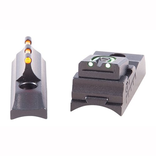 TRADITIONS BUCKHUNTER SIGHT SET offers quick sight alignment with contrasting fiber optic dots, is fully adjustable, and is machined from durable aircraft aluminum.