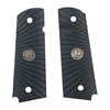 Upgrade your 1911 with Wilson Combat's durable G10 grips, featuring a unique starburst design, ambidextrous safety cut, and a stylish pewter medallion.