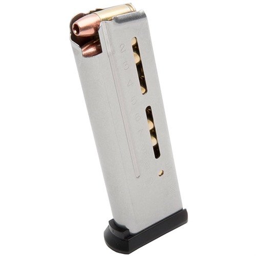 Wilson Combat's ETM 9mm 1911 magazines ensure flawless feeding, positive slide lock, and durability with a redesigned tube for enhanced reliability and versatility.