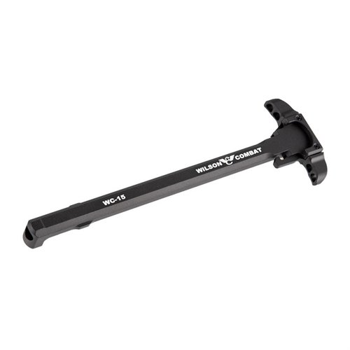 Upgrade your AR-15 with the Wilson Combat Ambidextrous Charging Handle, featuring oversized latches, durable aluminum construction, and gas deflection for suppressed use.