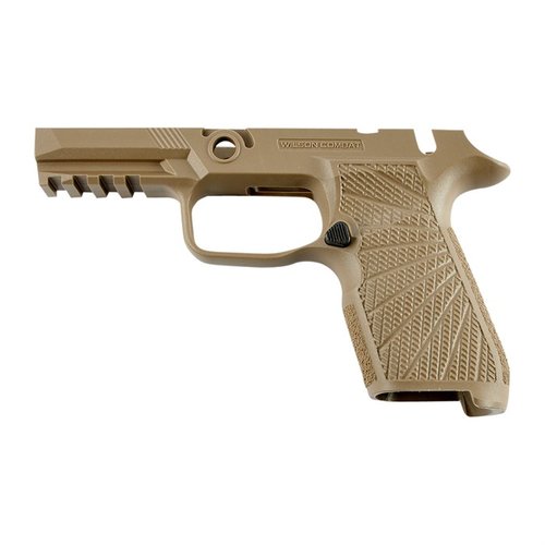 Upgrade your SIG-SAUER P320 Compact with Wilson Combat's WCP320 grip module for enhanced recoil control, improved grip traction, and custom ergonomics.