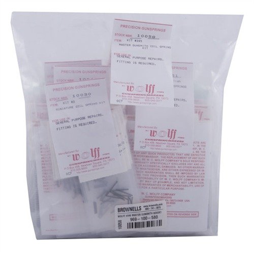 WOLFF MASTER COIL SPRING KIT #345 offers 550 versatile springs across 5 kits, perfect for any gun shop's spring needs and essential for gunsmithing.