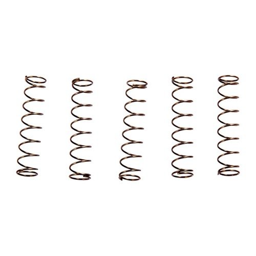 Genuine, Mil-spec AR-15/M16 magazine release springs ensure reliability and durability, perfect for emergency parts kits; 5 springs per pack.